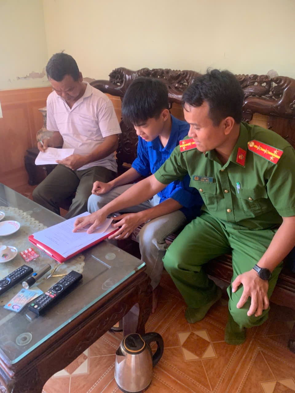 Công an xã Thần Khê tích cực tuyên truyền, vận động, tuyển chọn công dân thực hiện nghĩa vụ tham gia Công an nhân dân năm 2027