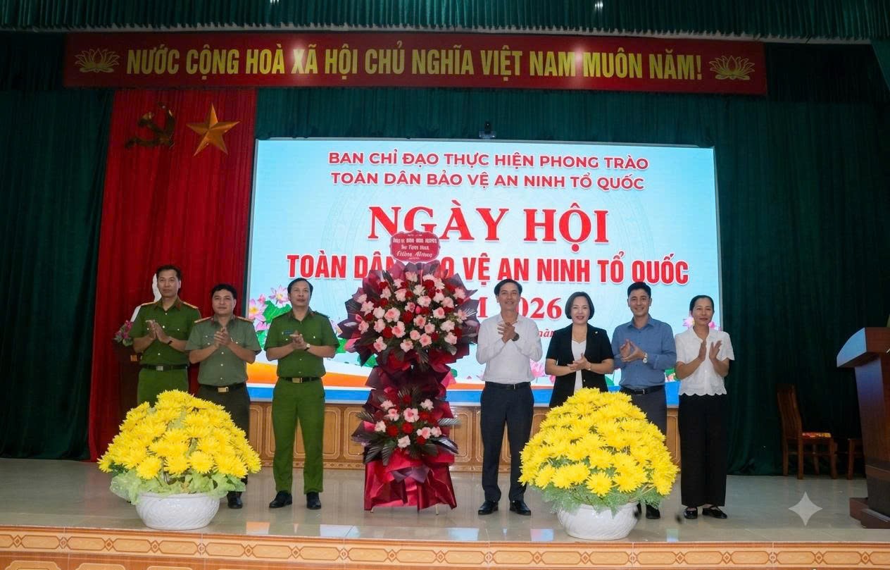 Công an xã Tiên Hoa tham mưu tổ chức Ngày hội Toàn dân bảo vệ an ninh Tổ quốc năm 2026