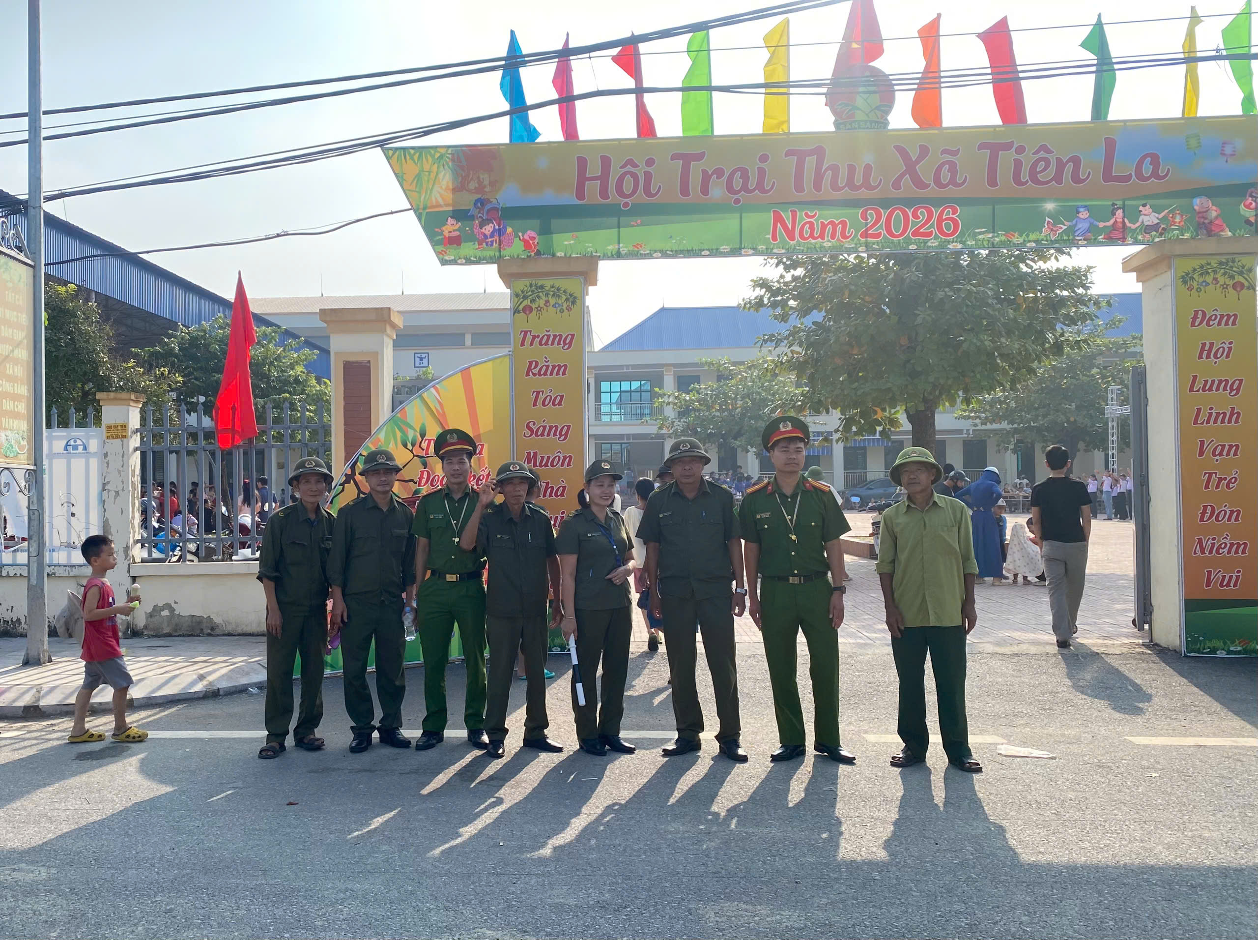 Công an xã Tiên La chủ động bảo đảm an ninh, trật tự Tết trung thu năm 2026