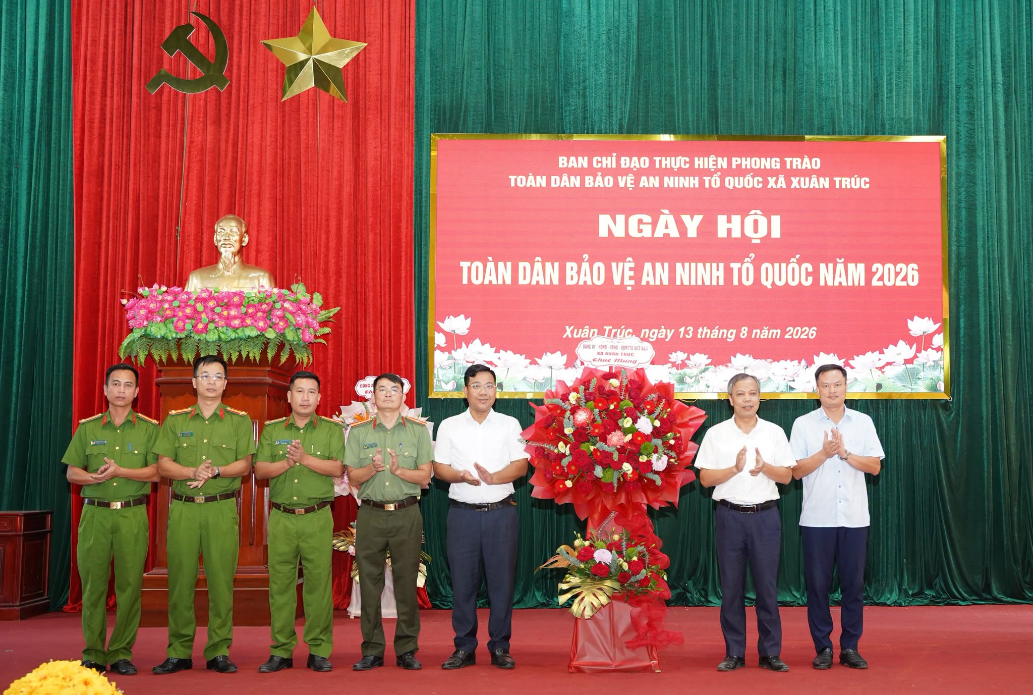 Công an xã Xuân Trúc tham mưu tổ chức Ngày hội Toàn dân bảo vệ an ninh Tổ quốc năm 2026