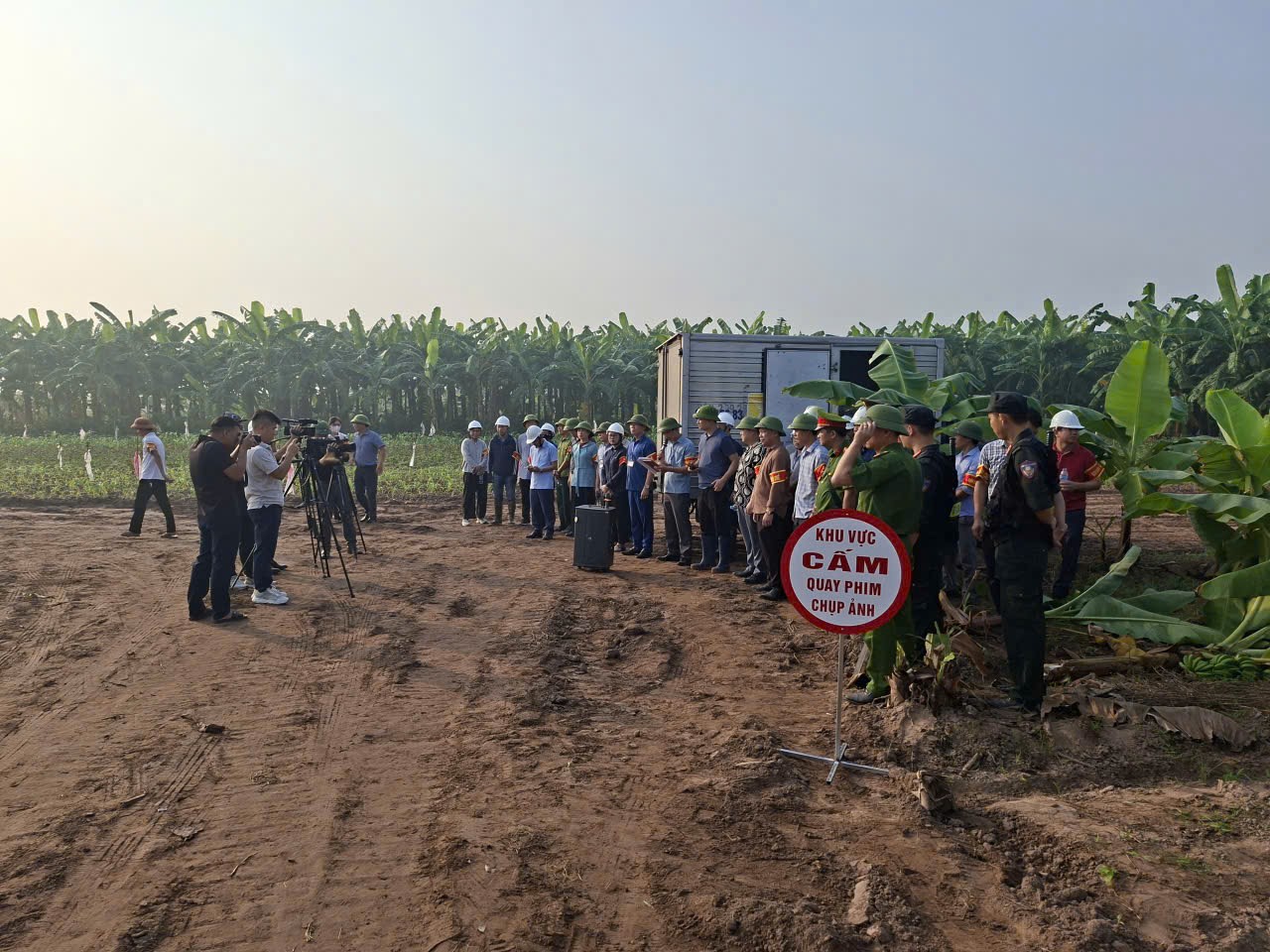 Công an tỉnh Hưng Yên bảo đảm an ninh, trật tự phục vụ cưỡng chế thu hồi đất tại xã Châu Ninh
