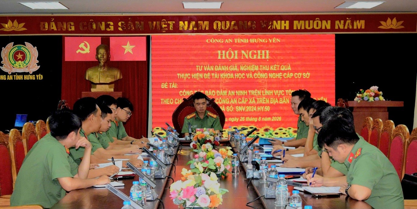 Phòng An ninh nội địa - Công an tỉnh Hưng Yên đẩy mạnh nghiên cứu khoa học, góp phần nâng cao hiệu quả công tác đảm bảo an ninh tôn giáo từ cơ sở
