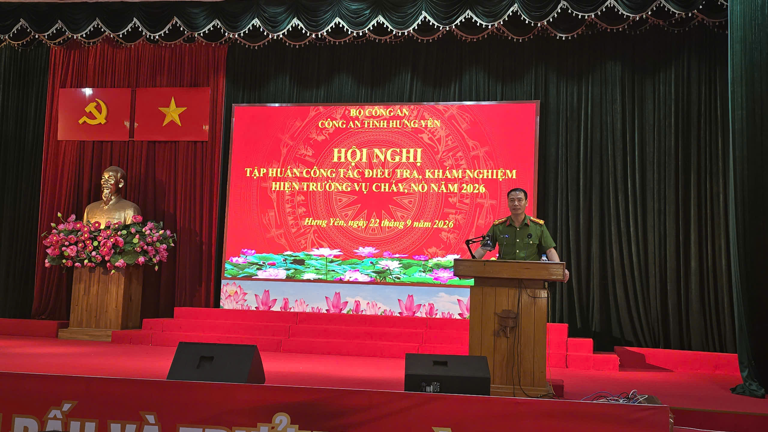 Công an tỉnh Hưng Yên tổ chức tập huấn công tác điều tra, khám nghiệm hiện trường vụ cháy, nổ năm 2026