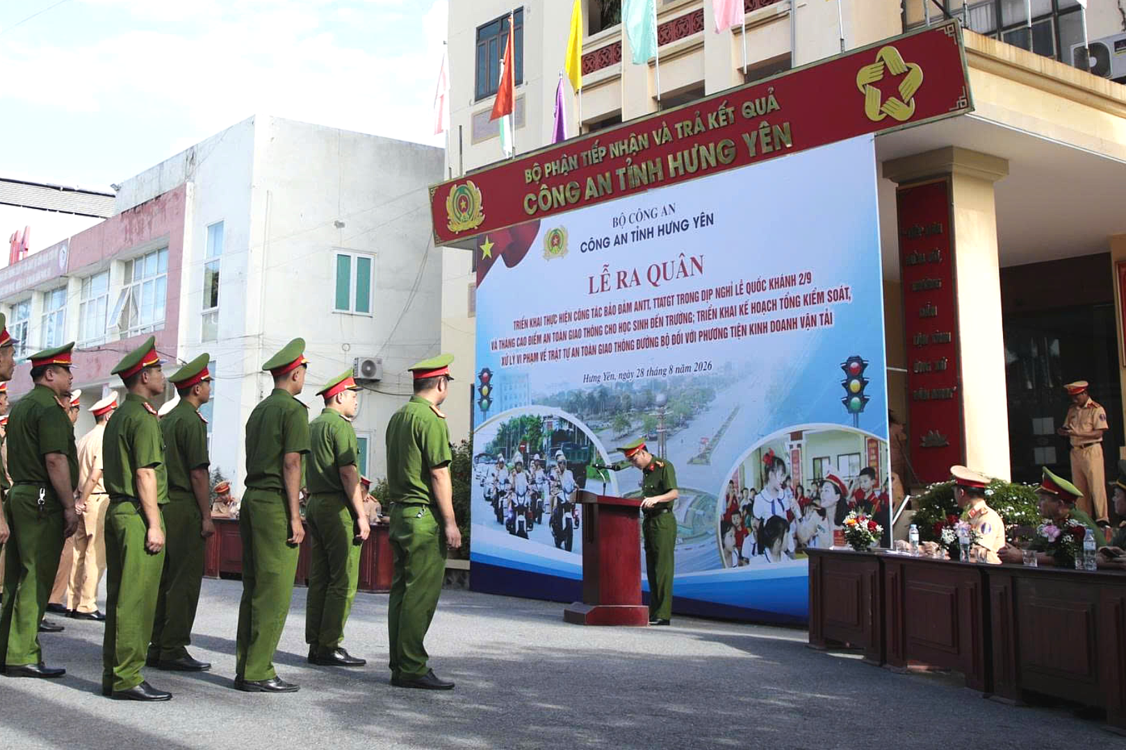 Công an tỉnh Hưng Yên ra quân cao điểm bảo đảm an ninh, trật tự và trật tự, an toàn giao thông