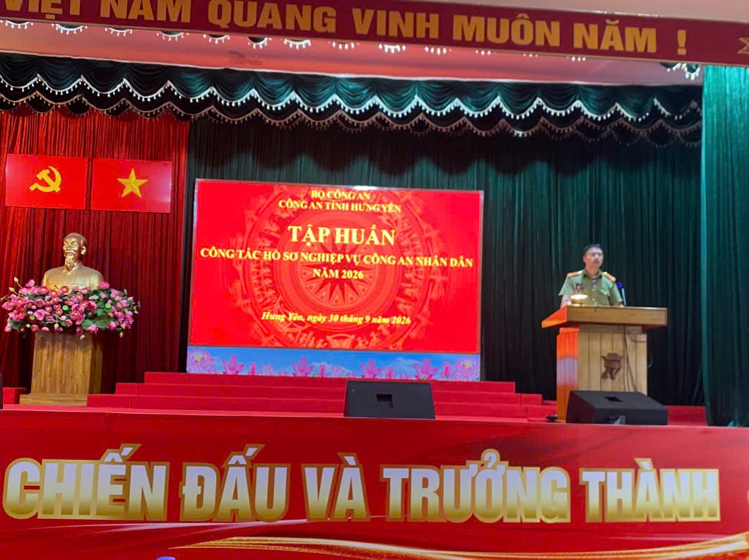 Tập huấn chuyên sâu công tác hồ sơ nghiệp vụ  Công an Nhân dân năm 2026