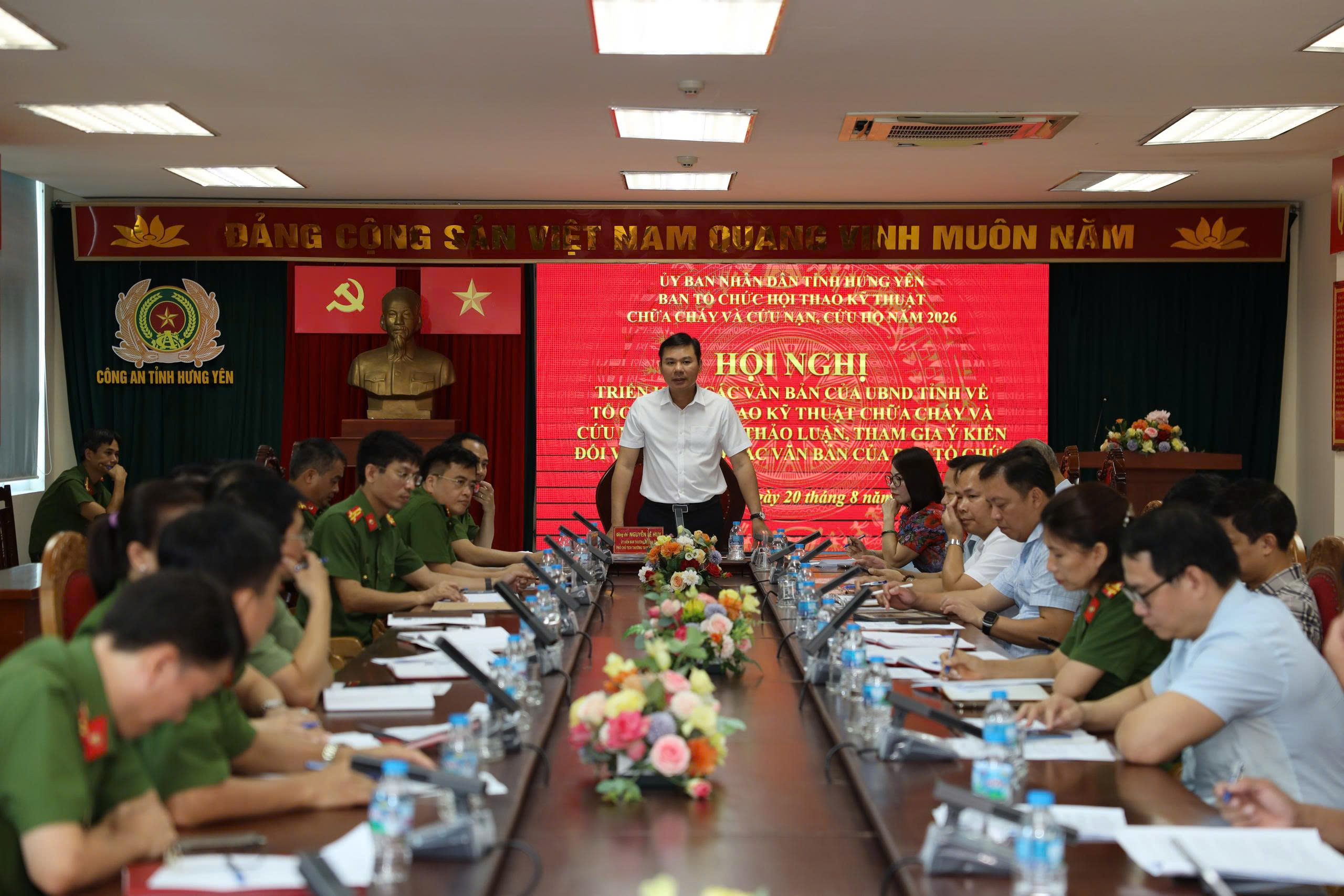 Hội nghị quán triệt, triển khai các văn bản của UBND tỉnh về tổ chức hội thao kỹ thuật chữa cháy và cứu nạn, cứu hộ; thảo luận, tham gia ý kiến đối với dự thảo các văn bản của Ban tổ chức