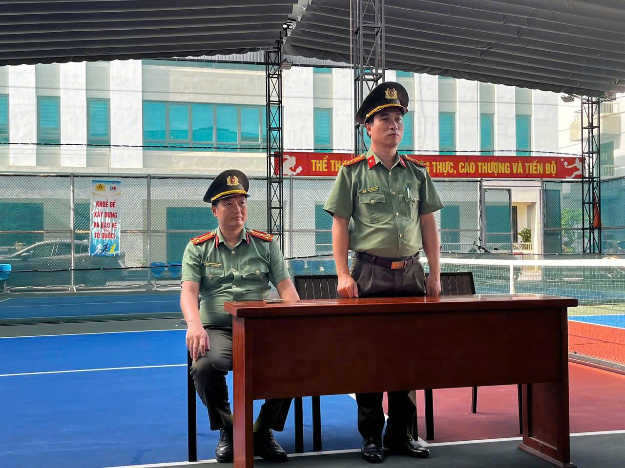 Phòng Công tác chính trị, Cơ quan Ủy ban Kiểm tra Đảng ủy Công an tỉnh tổ chức nghiệm thu điều lệnh, huấn luyện quân sự, võ thuật năm 2026