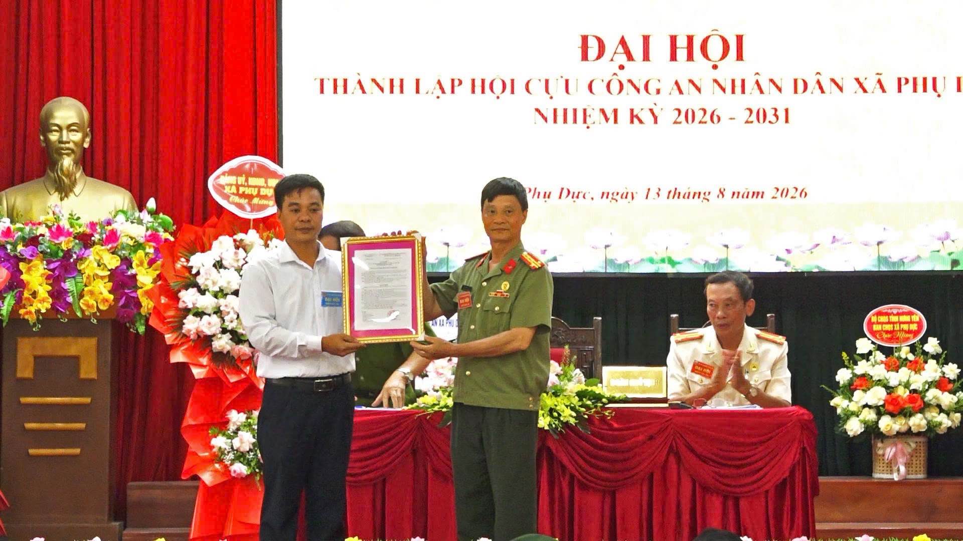 Công an xã Phụ Dực phối hợp tổ chức thành công Đại hội thành lập Hội Cựu Công an nhân dân xã Phụ Dực, nhiệm kỳ 2026 - 2031