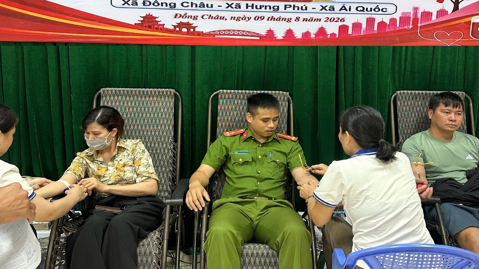 Công an xã Ái Quốc phát huy tinh thần “Vì Nhân dân phục vụ” qua hoạt động hiến máu tình nguyện