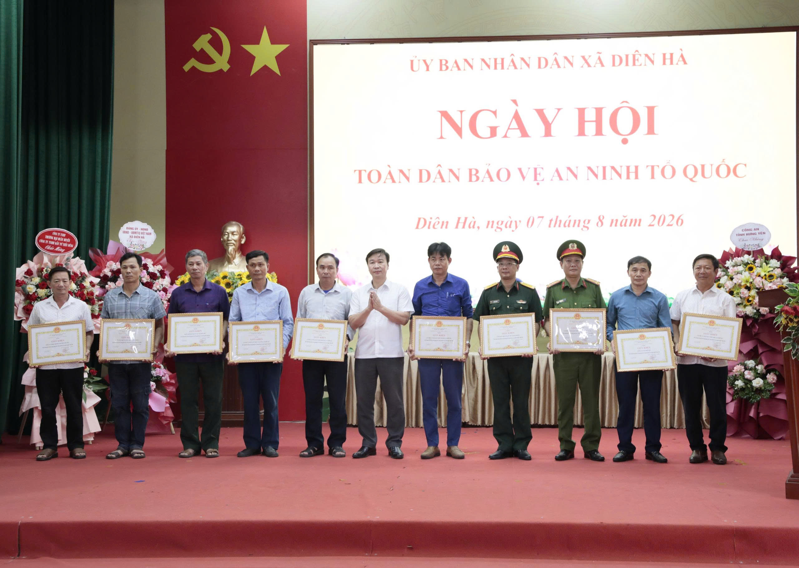 Công an xã Diên Hà tham mưu Ủy ban nhân dân xã tổ chức Ngày hội toàn dân bảo vệ an ninh Tổ quốc năm 2026