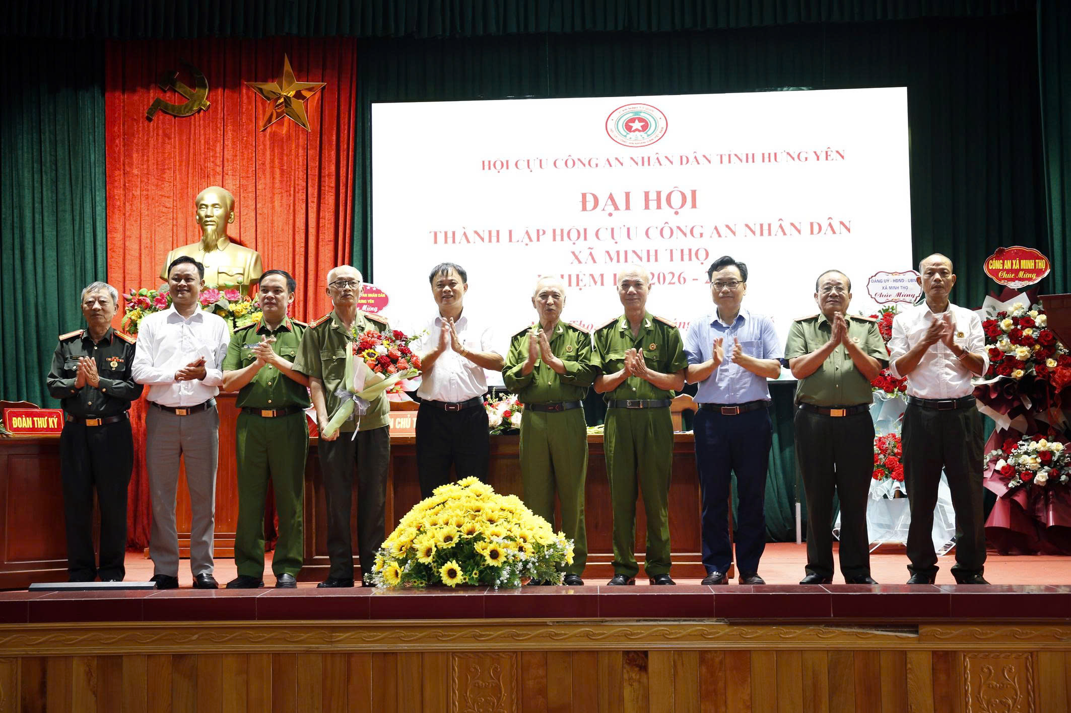 Công an xã Minh Thọ phối hợp tổ chức thành công Đại hội thành lập Hội Cựu Công an nhân dân xã Minh Thọ nhiệm kỳ 2026-2031