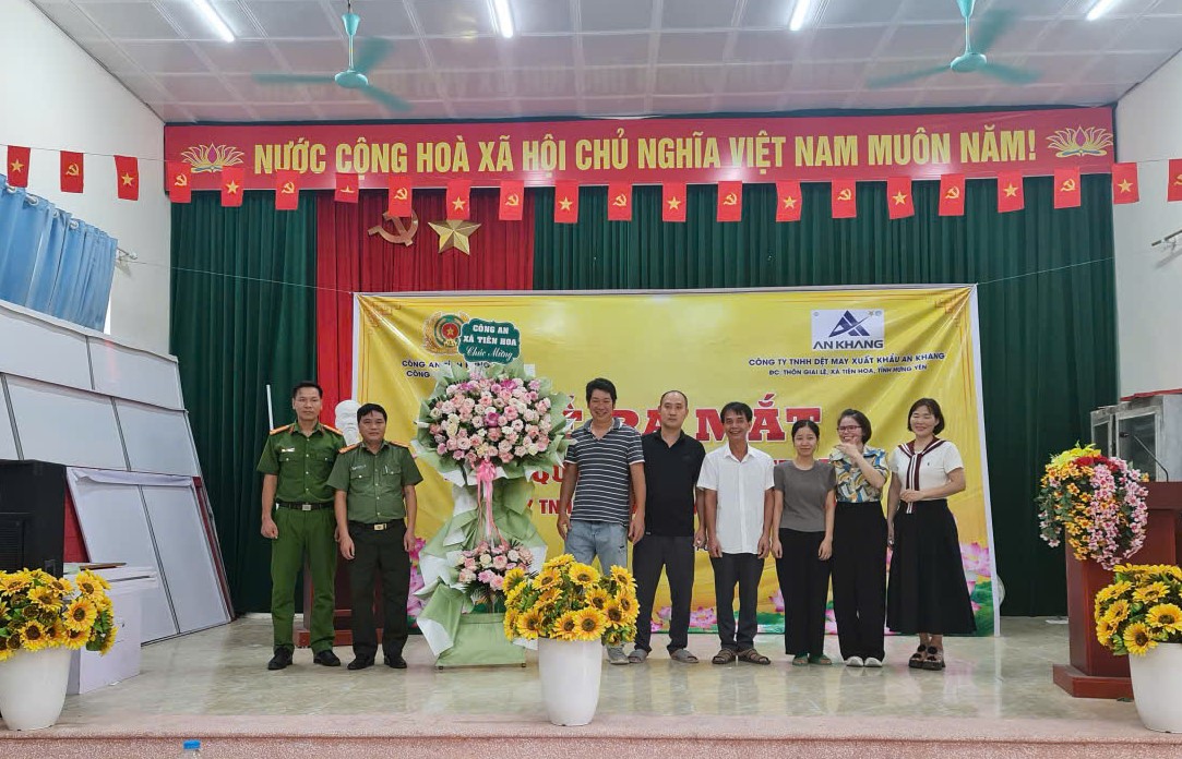 Công an xã Tiên Hoa ra mắt mô hình “Tổ tự quản về an ninh, trật tự” tại doanh nghiệp
