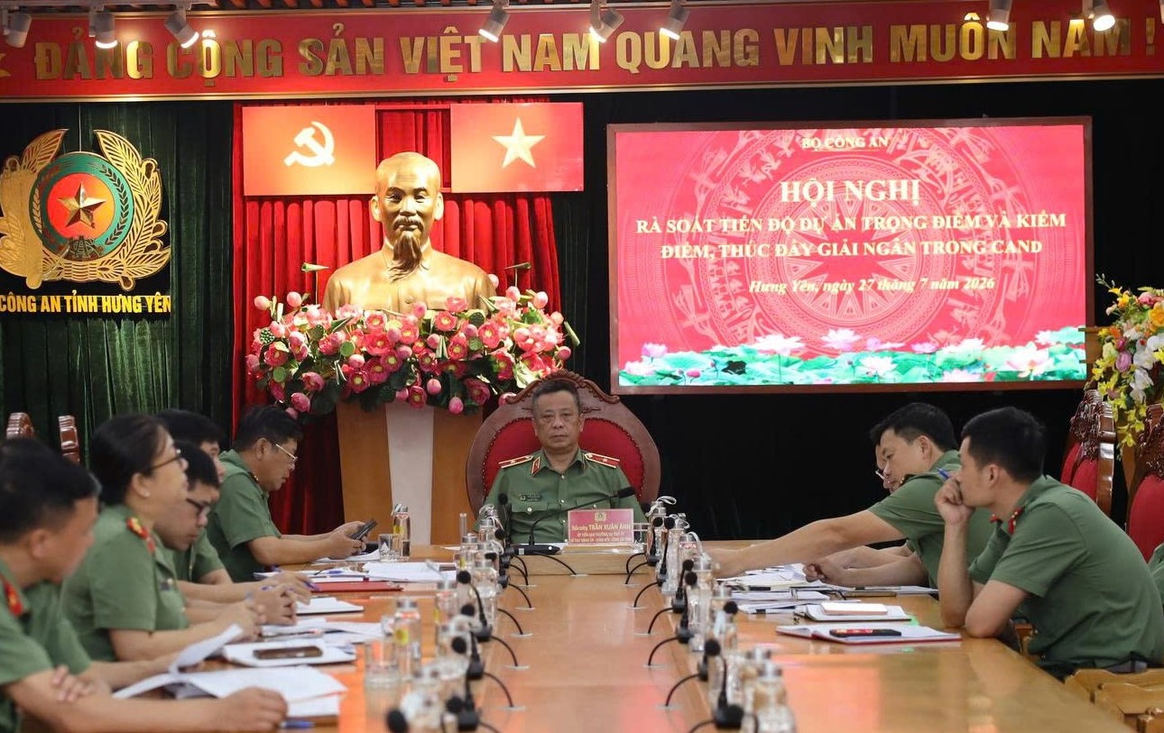 Hội nghị rà soát tiến độ, kết quả triển khai các dự án trọng điểm và kiểm đếm, thúc đẩy giải ngân trong Công an nhân dân