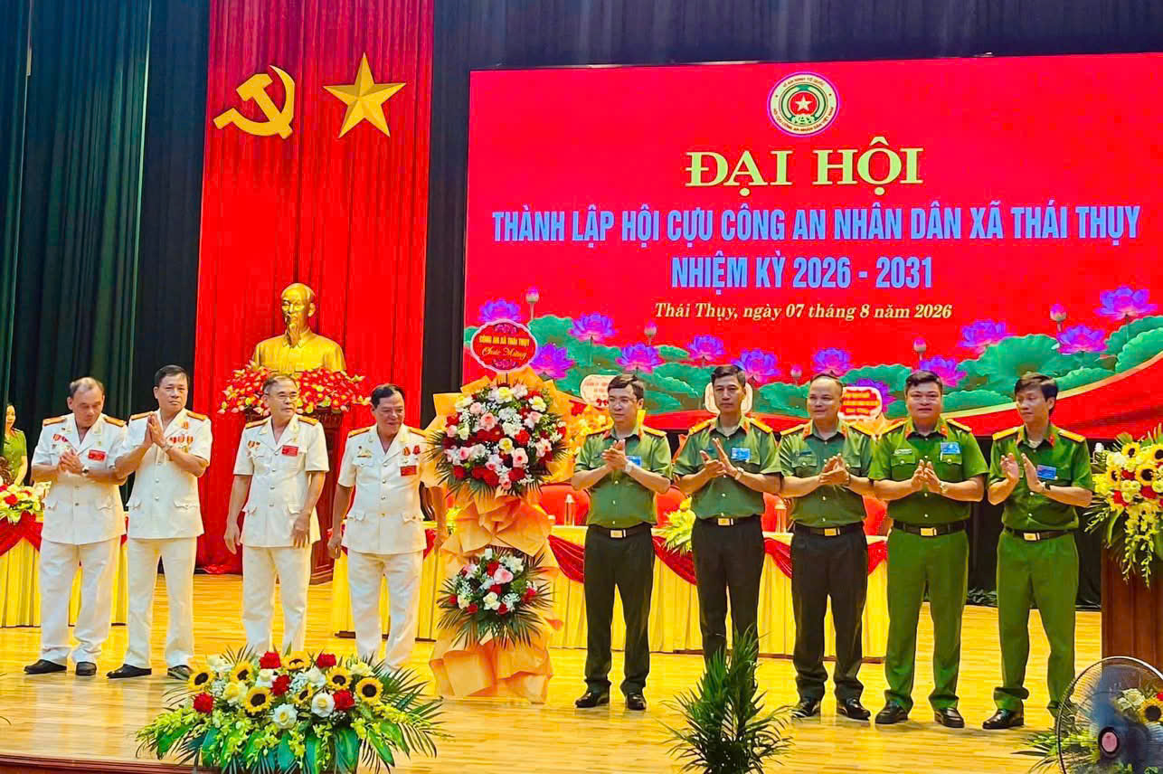Công an xã Thái Thụy phối hợp tổ chức thành công Đại hội thành lập Hội Cựu Công an nhân dân xã Thái Thụy, nhiệm kỳ 2026 – 2031