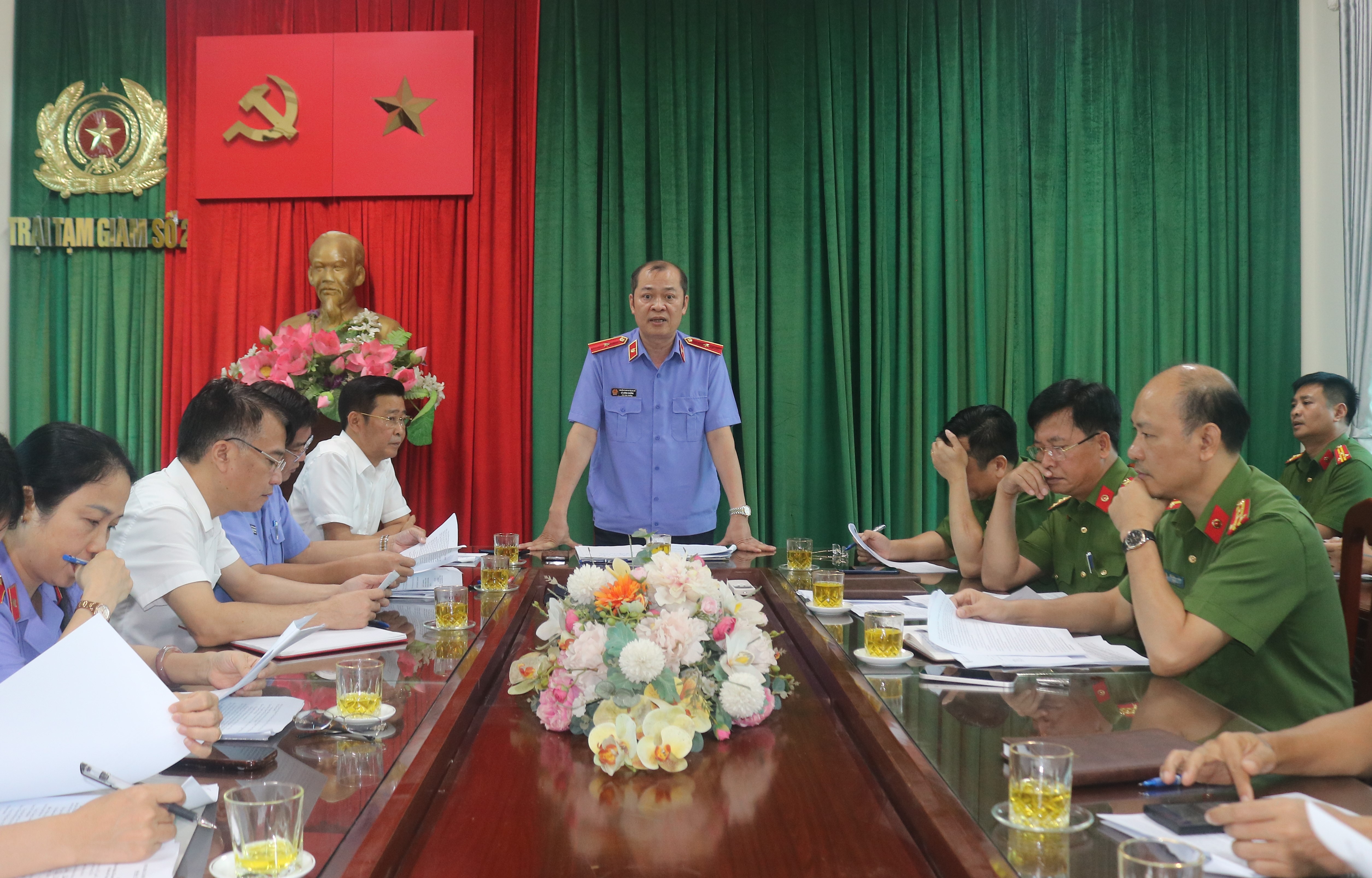 Đoàn liên ngành Viện kiểm sát – Công an – Tòa án nhân dân tỉnh kiểm tra công tác quản lý, giam giữ người bị kết án tử hình tại Trại tạm giam số 2