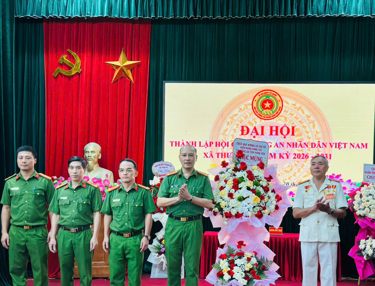 Công an xã Thư Vũ tham mưu tổ chức thành công Đại hội thành lập Hội cựu Công an nhân dân xã Thư Vũ nhiệm kỳ 2026 - 2031