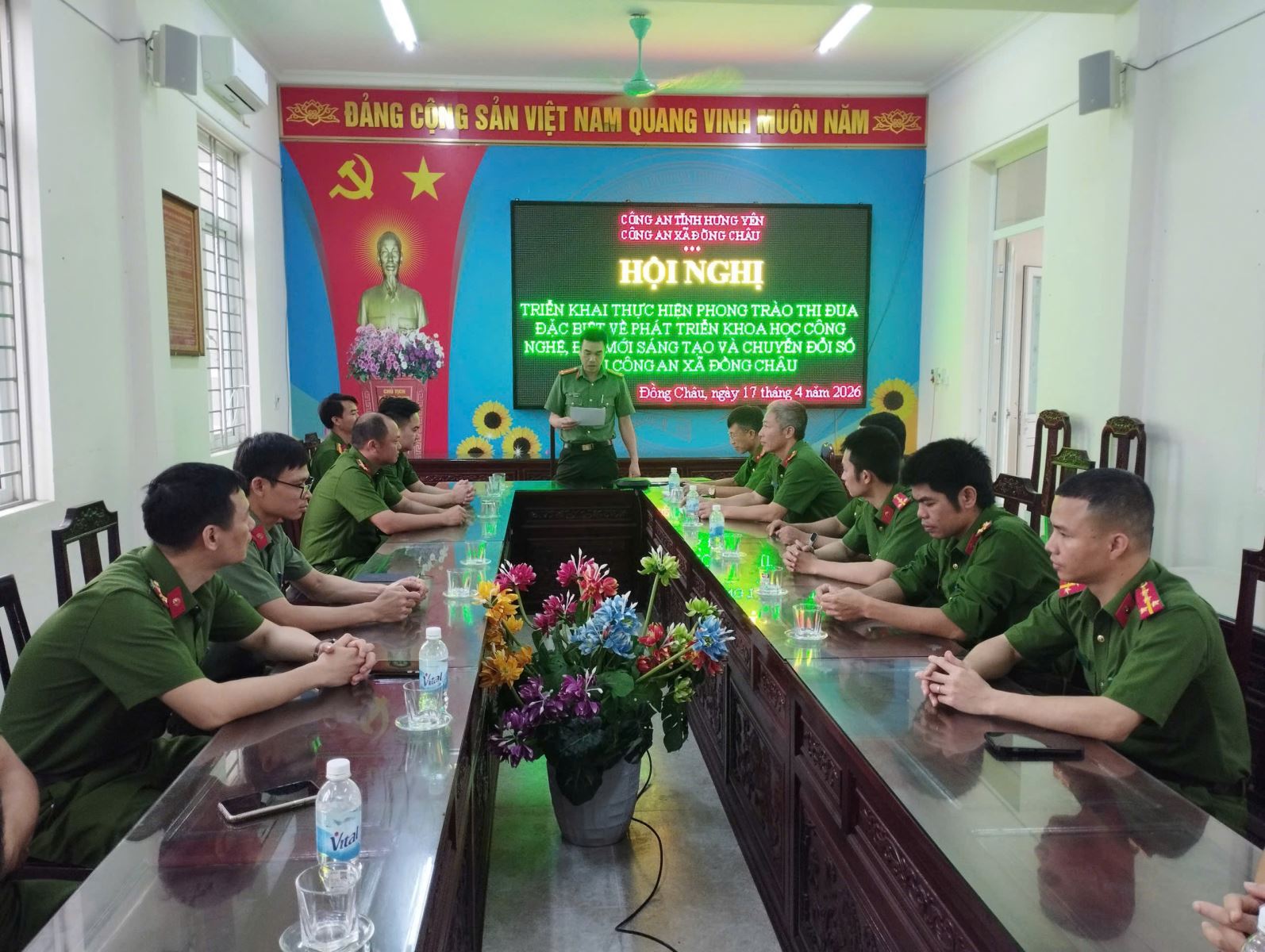 Công an xã Đồng Châu phát động phong trào thi đua phát triển KHCN, đổi mới sáng tạo và chuyển đổi số và CCHC năm 2026