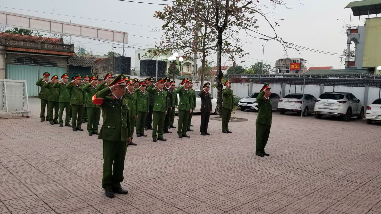 Công an xã Nghĩa Dân:  Tổ chức Lễ chào cờ đầu xuân Bính Ngọ 2026