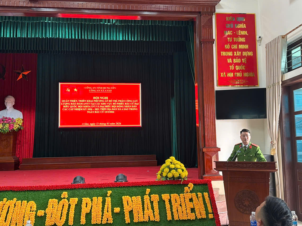 Công an xã A Sào sẵn sàng các phương án đảm bảo ANTT phục vụ cuộc Bầu cử Đại biểu Quốc hội khóa XVI và Đại biểu Hội đồng nhân dân các cấp nhiệm kỳ 2026 – 2031 trên địa bàn