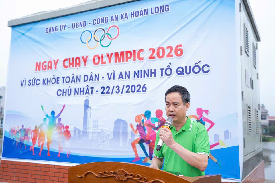 Xã Hoàn Long tổ chức ngày chạy Olympic vì sức khỏe toàn dân – Vì an ninh tổ quốc năm 2026