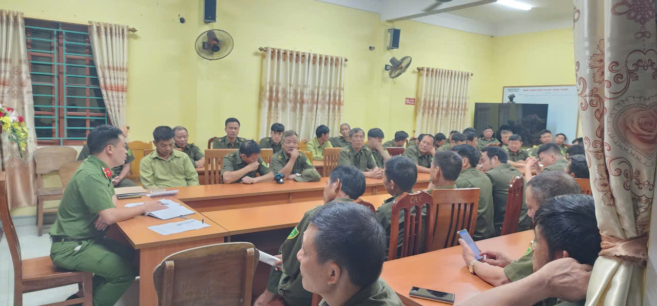 Công an xã Diên Hà tổ chức Hội nghị giao ban Lực lượng tham gia bảo vệ ANTT ở cơ sở