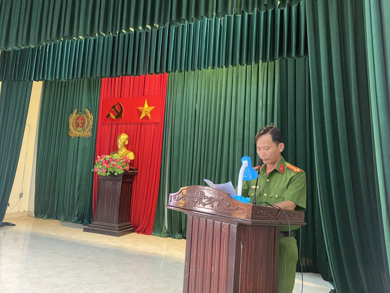 Công an xã Quỳnh Phụ bảo đảm an ninh, trật tự phục vụ cưỡng chế thi hành án dân sự