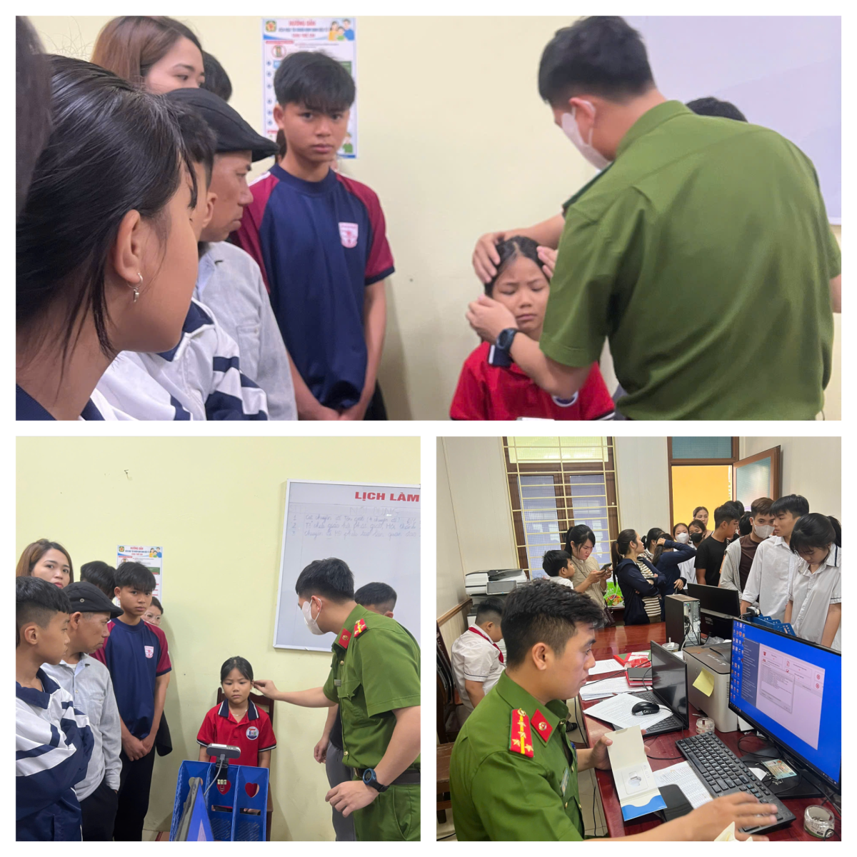 Công an xã Yên Mỹ tăng cường triển khai cấp căn cước, định danh điện tử cho trẻ em trên địa bàn xã