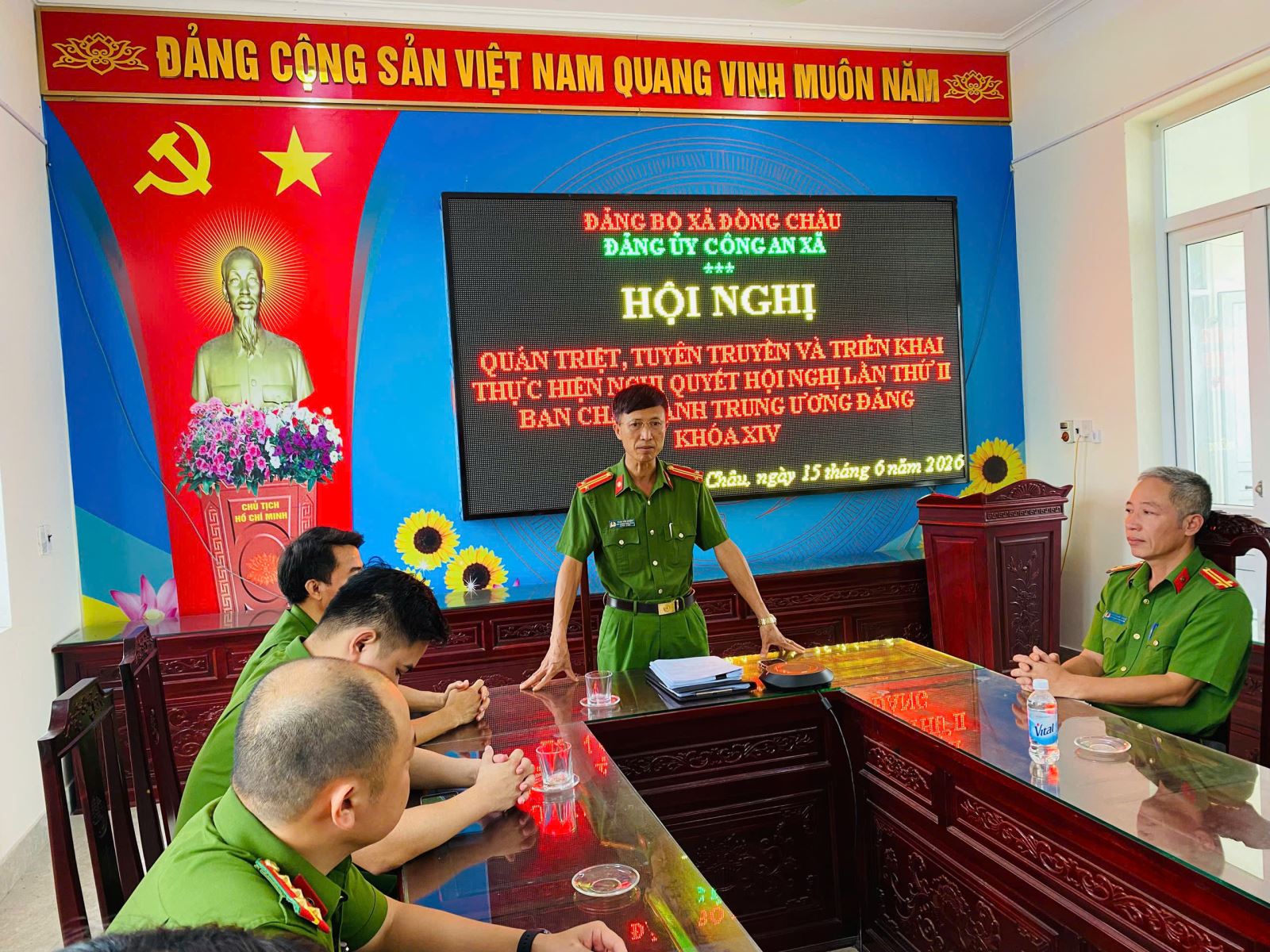 Đảng bộ Công an xã Đồng Châu tổ chức Hội nghị quán triệt, triển khai thực hiện Nghị quyết Ban Chấp hành Trung ương Đảng lần thứ 2 (khóa XIV)