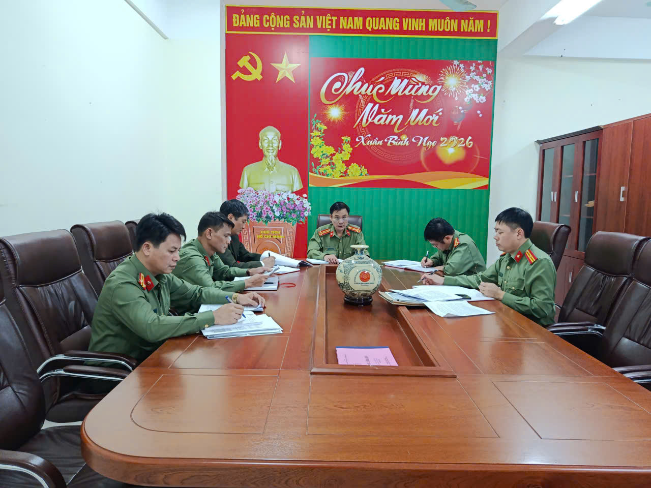 Ủy ban kiểm tra Đảng ủy Công an tỉnh họp định kỳ tháng 3 năm 2026