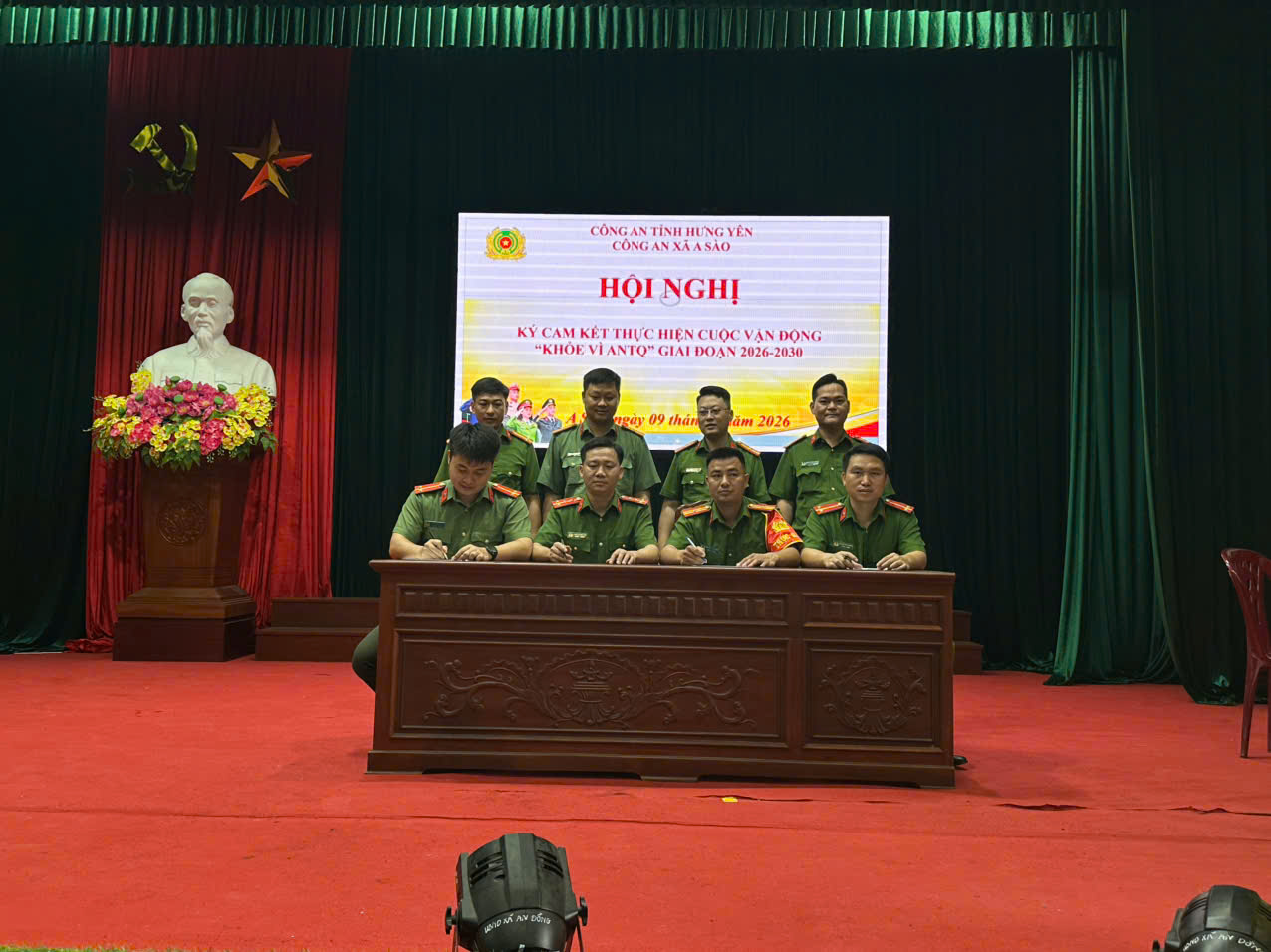 Công an xã A Sào tổ chức ký cam kết thực hiện cuộc vận động  “Khỏe Vì an ninh Tổ quốc” giai đoạn 2026-2030