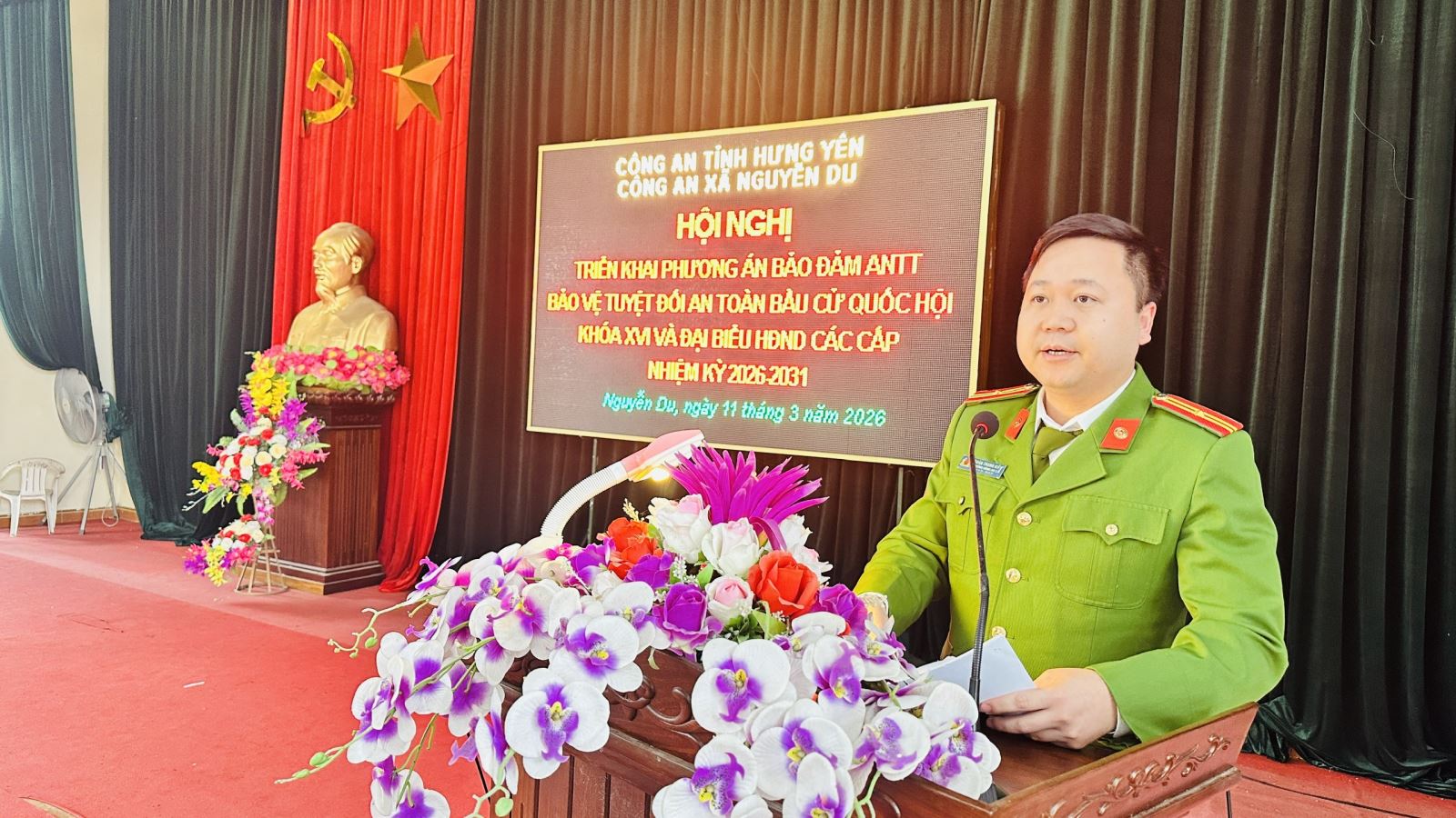 Công an xã Nguyễn Du: Triển khai phương án bảo đảm ANTT phục vụ bầu cử Đại biểu Quốc hội khóa XVI và Đại biểu HĐND các cấp nhiệm kỳ 2026 – 2031