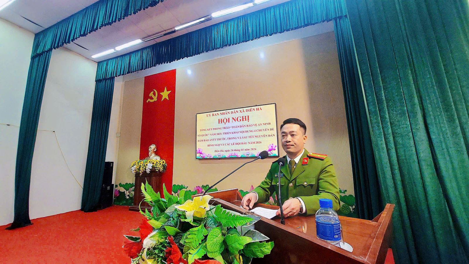 Xã Diên Hà tổ chức Hội nghị Tổng kết phong trào “Toàn dân bảo vệ ANTQ” năm 2025; triển khai nội dung 4 chuyên đề đảm bảo ANTT trước, trong và sau Tết Nguyên đán Bính Ngọ và các lễ hội đầu năm