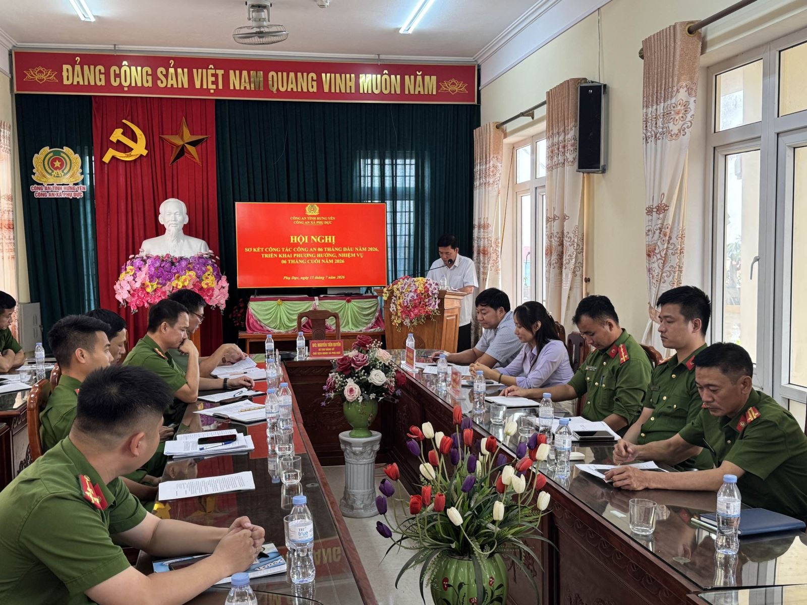 Công an xã Phụ Dực tổ chức Hội nghị sơ kết 06 tháng đầu năm 2026 và triển khai phương hướng, nhiệm vụ công tác Công an 06 tháng cuối năm