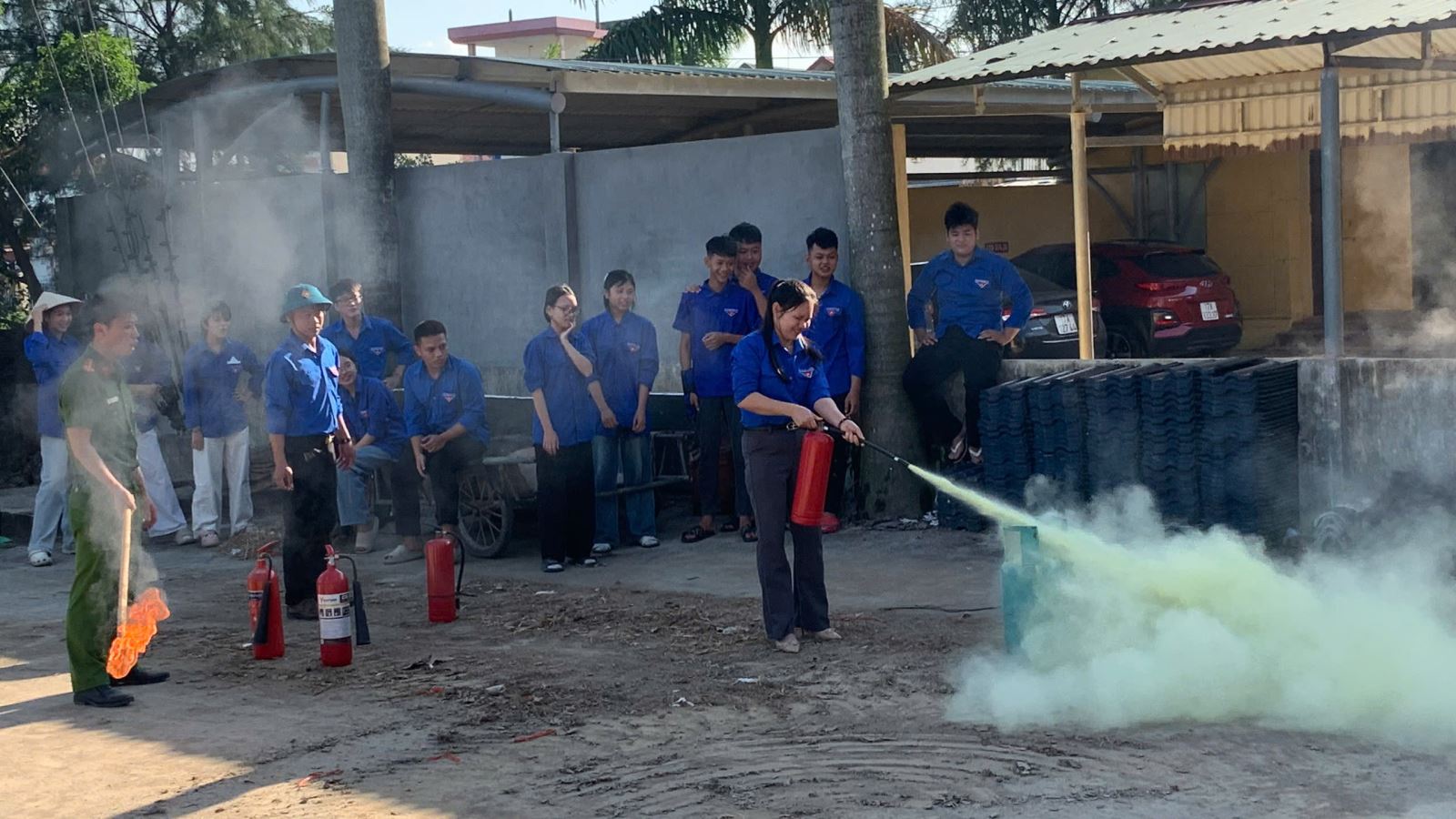 Công an xã Bắc Thụy Anh phối hợp tuyên truyền, tập huấn kỹ năng phòng cháy, chữa cháy và cứu nạn, cứu hộ cho thanh thiếu niên trên địa bàn xã năm 2026