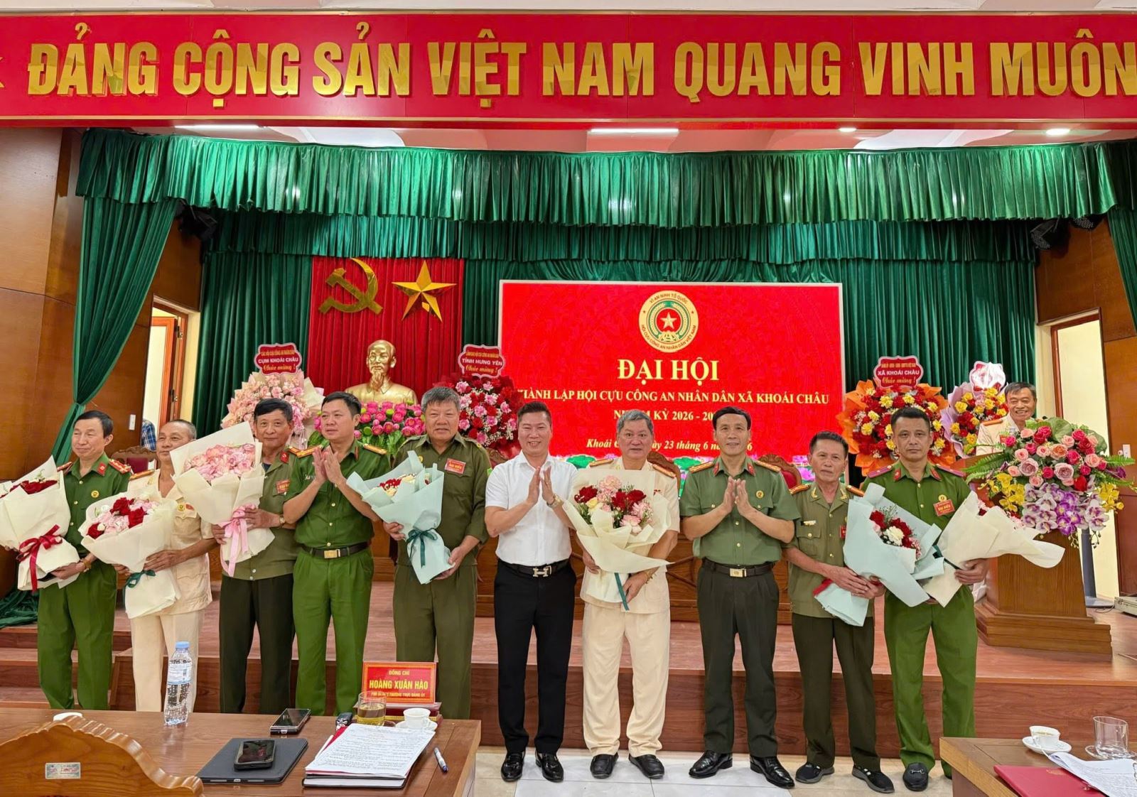 HỘI CỰU CÔNG AN NHÂN DÂN XÃ KHOÁI CHÂU TỔ CHỨC THÀNH CÔNG ĐẠI HỘI THÀNH LẬP NHIỆM KỲ 2026 – 2031 