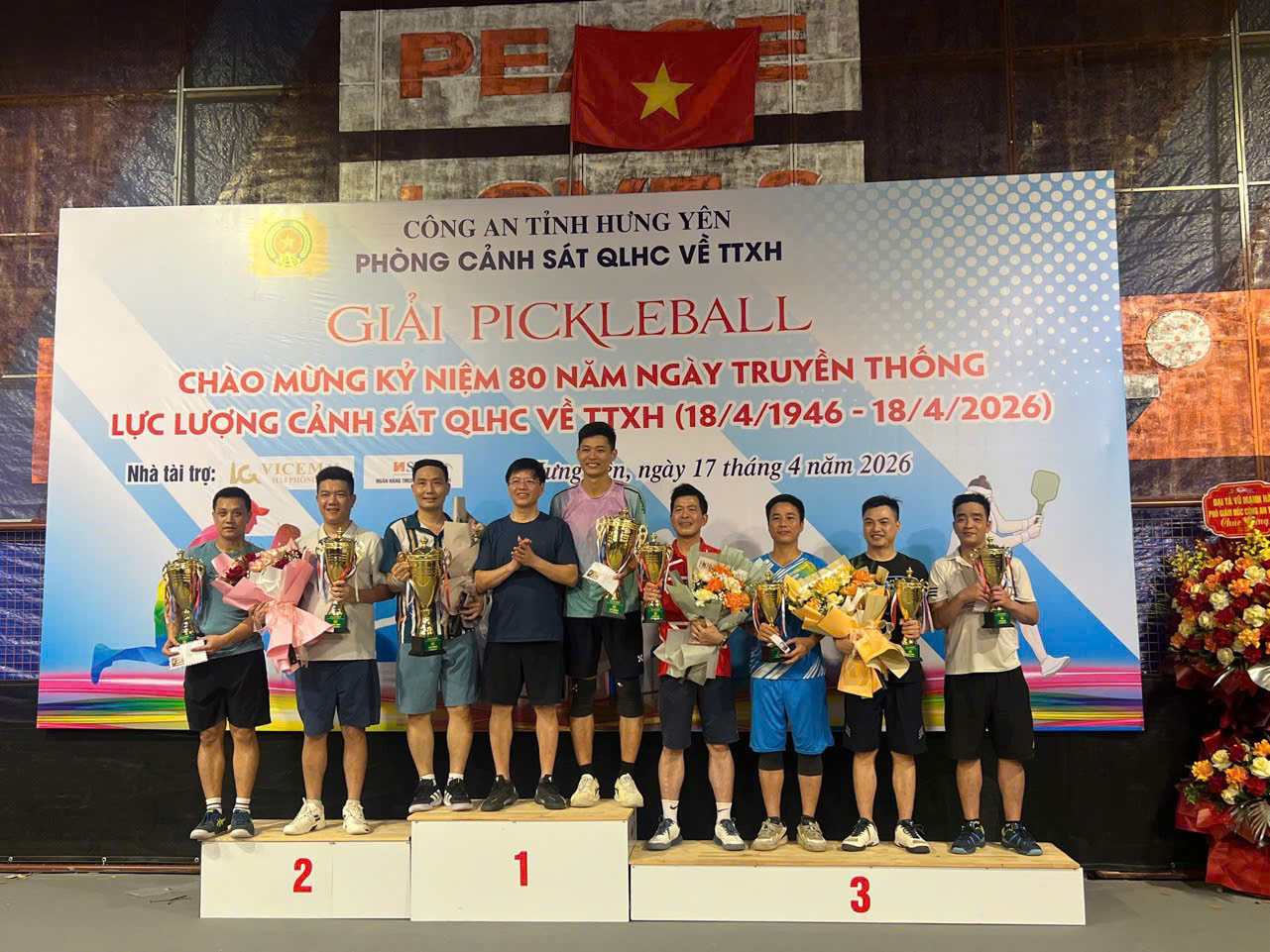 Sôi nổi Giải Pickleball kỷ niệm 80 năm Ngày truyền thống lực lượng Cảnh sát QLHC về TTXH (18/4/1946 – 18/4/2026)