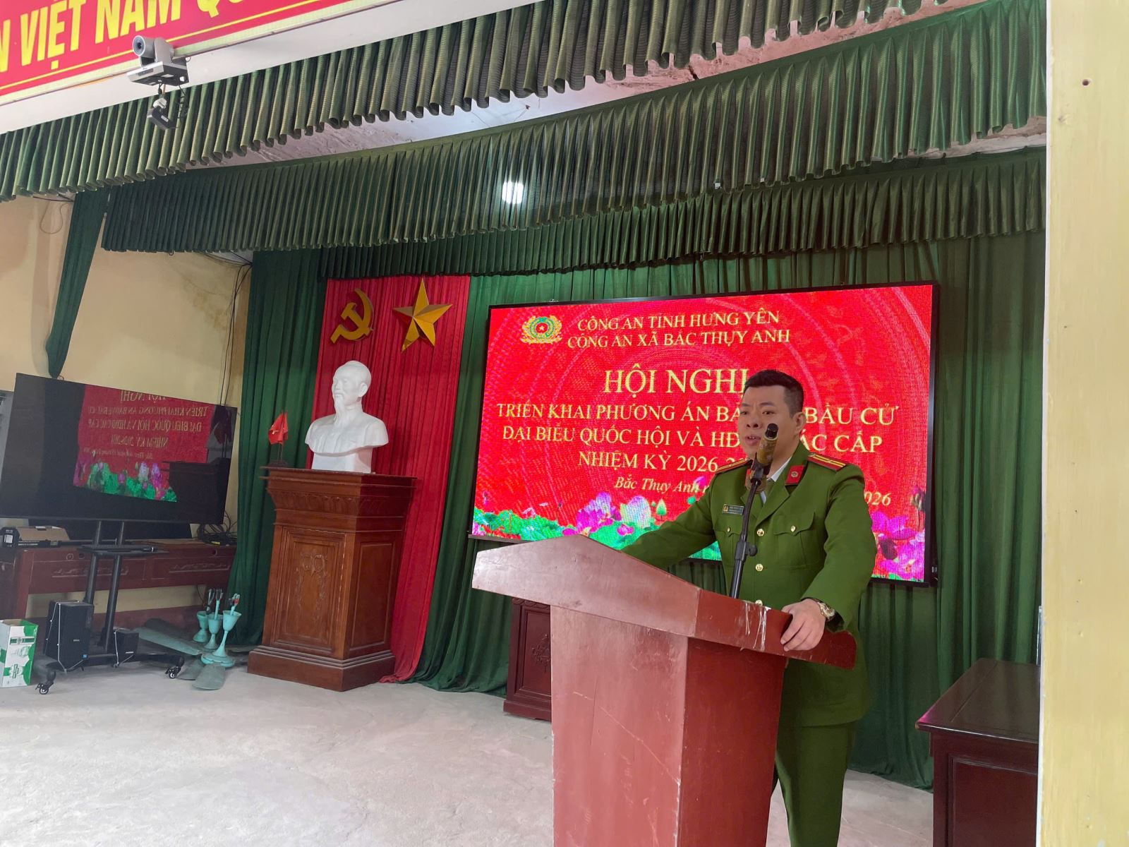 Công an xã Bắc Thụy Anh triển khai phương án bảo vệ bầu cử đại biểu Quốc Hội và Hội đồng nhân dân các cấp nhiệm kỳ 2026 – 2031