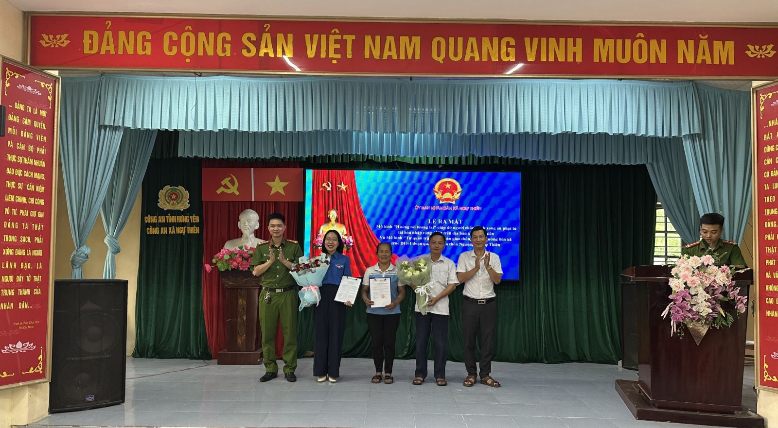 Công an xã Ngự Thiên tham mưu UBND xã ra mắt 02 mô hình tự quản đảm bảo ANTT tại cơ sở