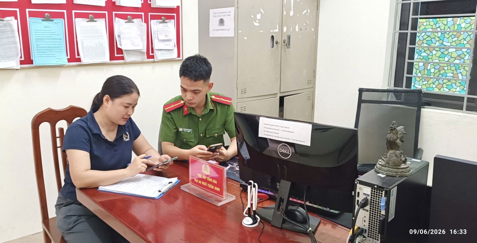 Công an xã Nam Cường tăng cường triển khai đánh giá mức độ hài lòng của người dân trong giải quyết thủ tục hành chính qua ứng dụng VNeID