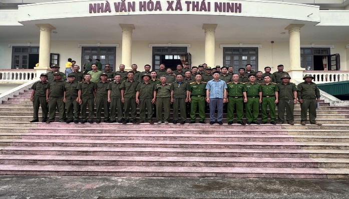 Công an xã Thái Ninh Tổ chức hội nghị thông báo quyết định kiện toàn chức năng, nhiệm vụ lực lượng tham gia bảo vệ ANTT ở cơ sở
