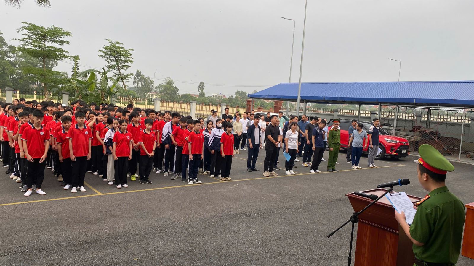 Công an xã Nguyễn Trãi tham mưu tổ chức ngày chạy Olympic vì sức khỏe toàn dân năm 2026