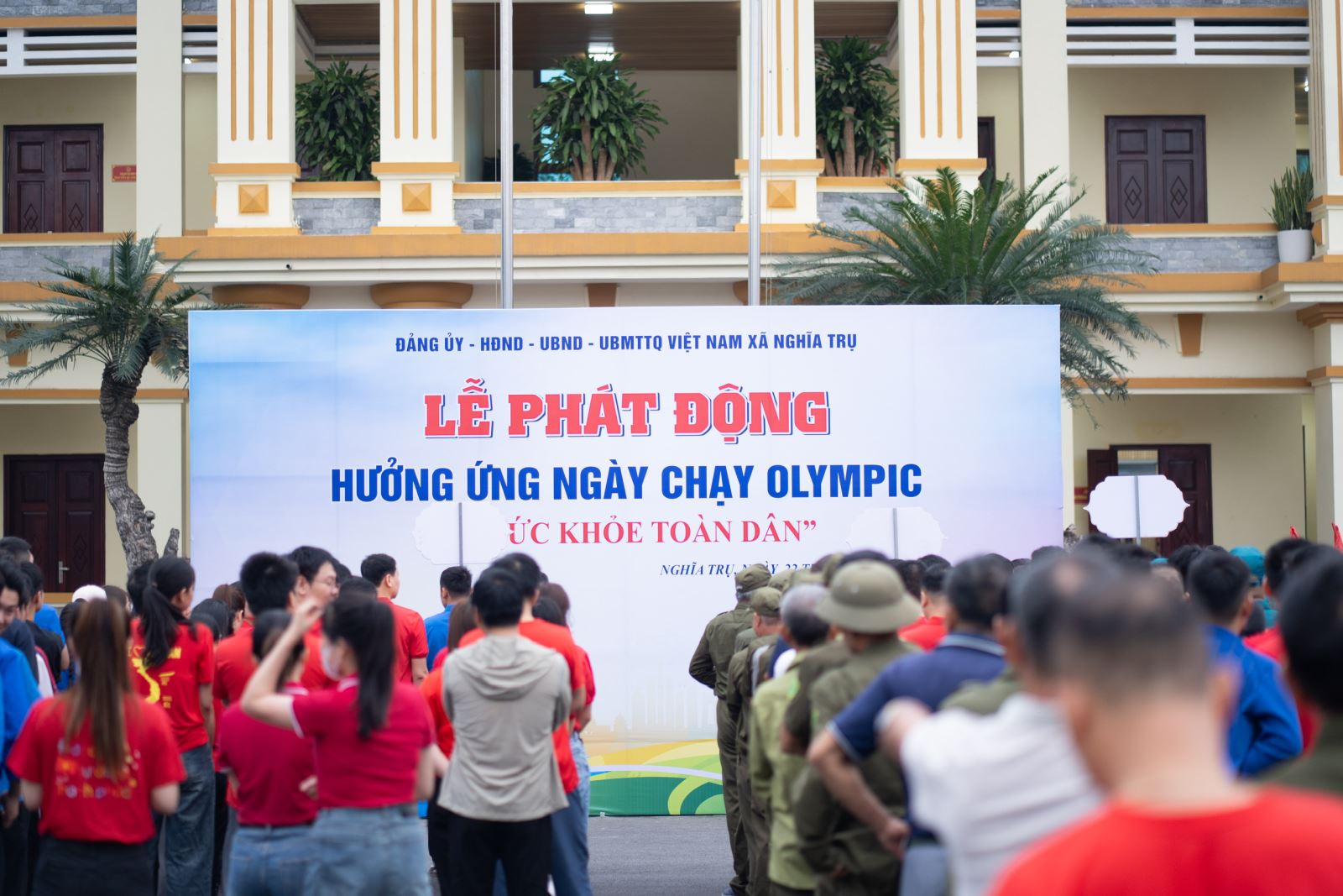 Công an xã Nghĩa Trụ chủ động tham mưu tổ chức thành công Ngày chạy Olympic vì sức khỏe toàn dân năm 2026