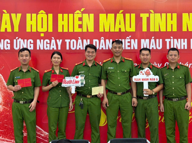 Công an xã Nguyễn Trãi hưởng ứng “Ngày toàn dân hiến máu tình nguyện 7/4”