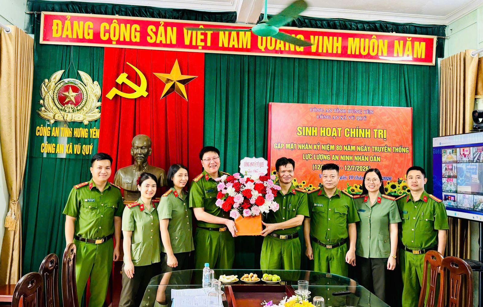 Công an xã Vũ Quý tổ chức nhiều hoạt động ý nghĩa, thiết thực kỷ niệm 80 năm ngày truyền thống lực lượng An ninh nhân dân