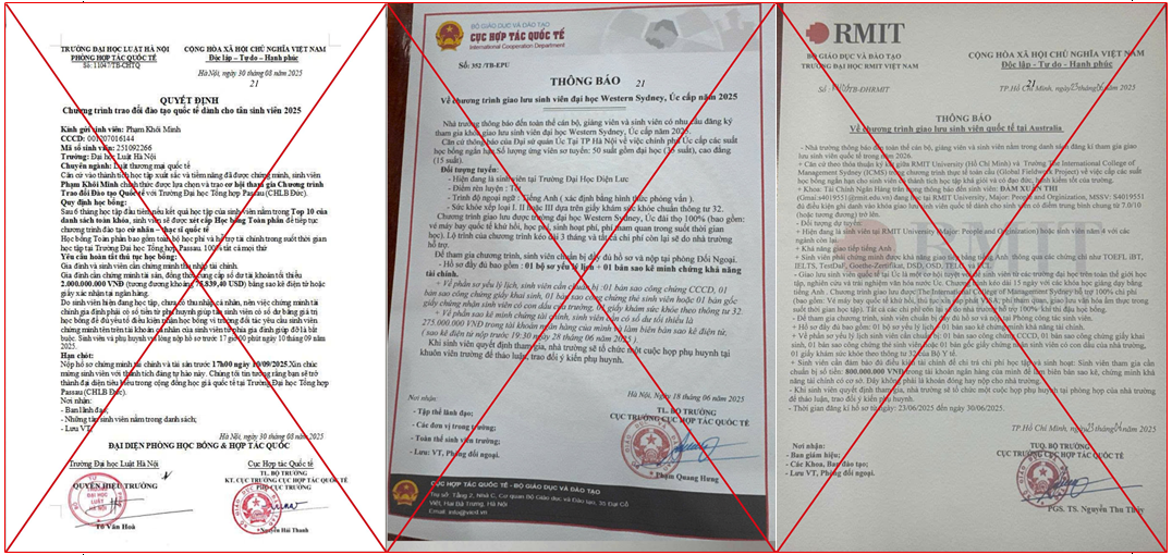 Phòng An ninh mạng và phòng, chống tội phạm sử dụng công nghệ cao Công an tỉnh Hưng Yên cảnh báo thủ đoạn giả mạo học bổng, tài trợ du học.