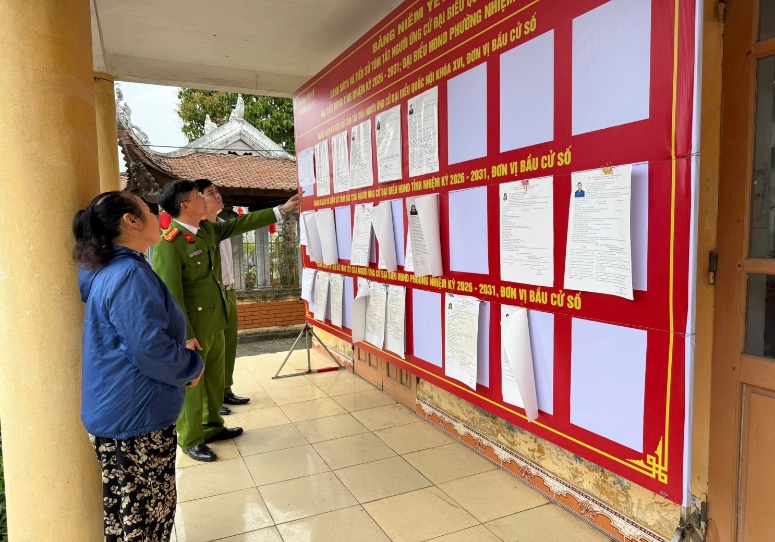 Tăng cường công tác bảo đảm an ninh, trật tự chuẩn bị Bầu cử đại biểu Quốc hội khóa XVI và đại biểu HĐND các cấp nhiệm kỳ 2026 – 2031 trên địa bàn phường Trà Lý