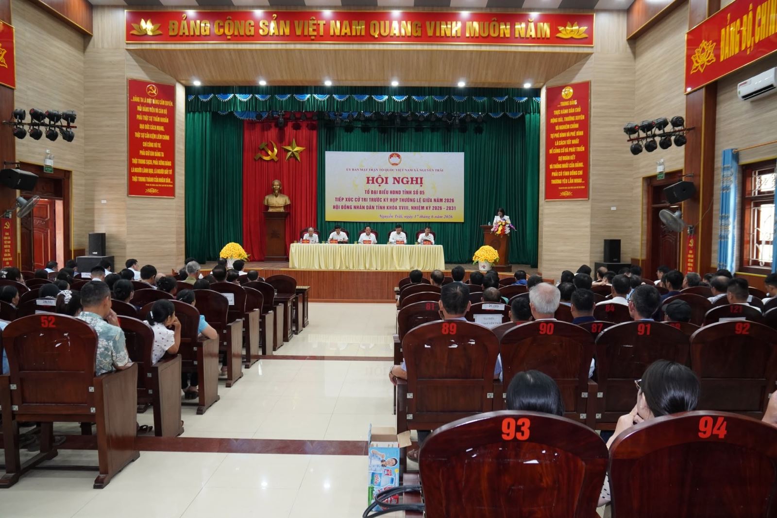 Công an xã Nguyễn Trãi bảo vệ, bảo đảm an ninh trật tự hội nghị tiếp xúc cử tri trước kỳ họp thường lệ giữa năm 2026 HĐND tỉnh khoá XVIII, nhiệm kỳ 2026 - 2031 