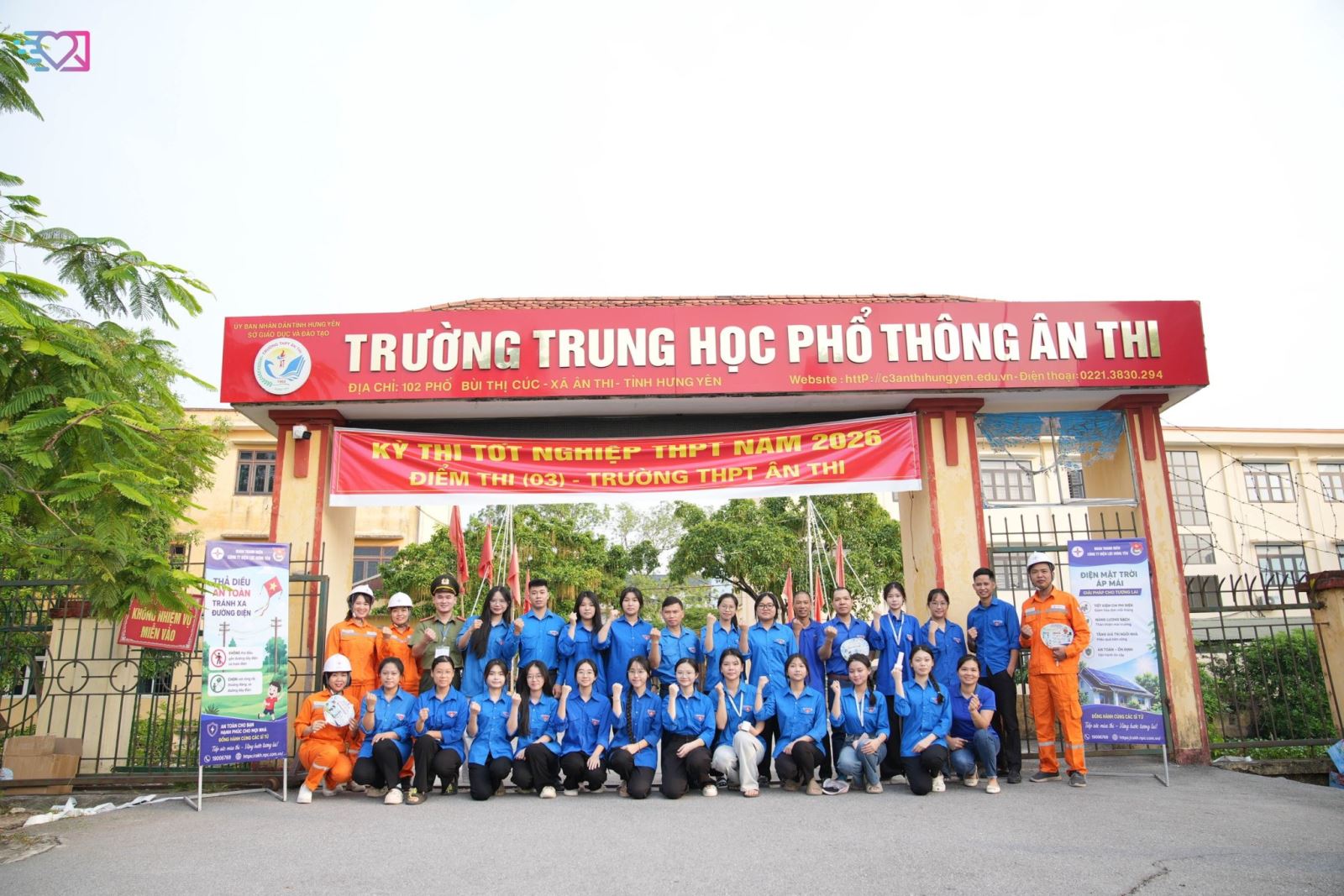 Công an xã Ân Thi bảo đảm an ninh trật tự kỳ thi tốt nghiệp THPT năm 2026