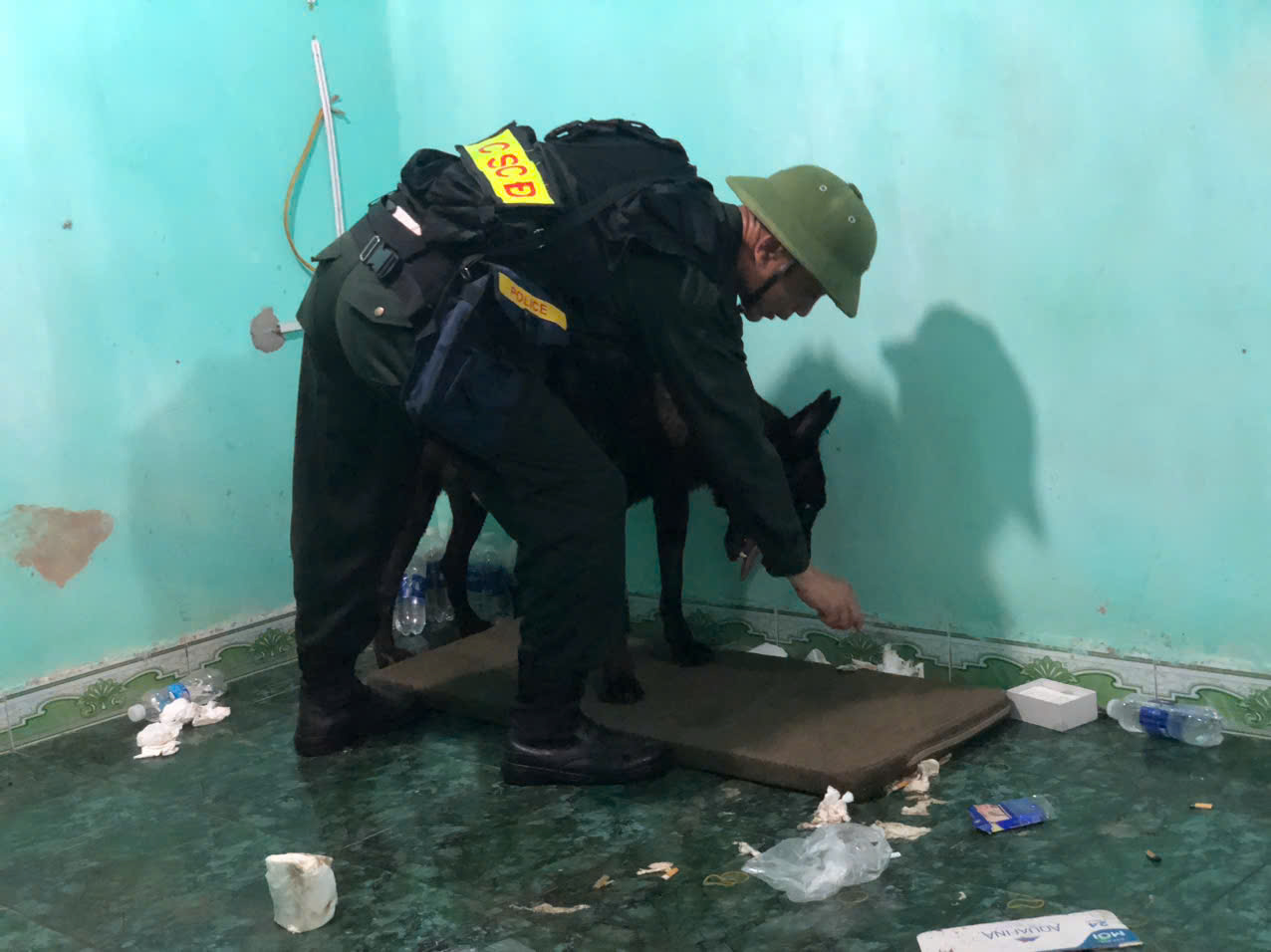Lực lượng Quản lý, huấn luyện và sử dụng động vật nghiệp vụ tăng cường công tác huấn luyện, phối hợp các đơn vị nghiệp vụ bảo đảm ANTT trên địa bàn tỉnh.