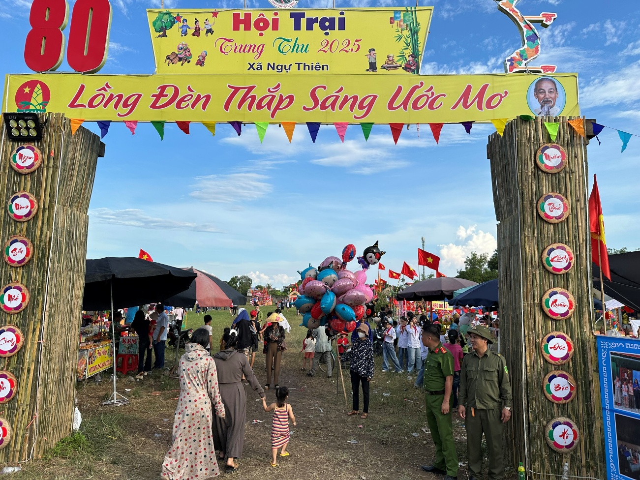 Công an xã Ngự Thiên chủ động đảm bảo ANTT Hội trại Trung thu xã Ngự Thiên năm 2025